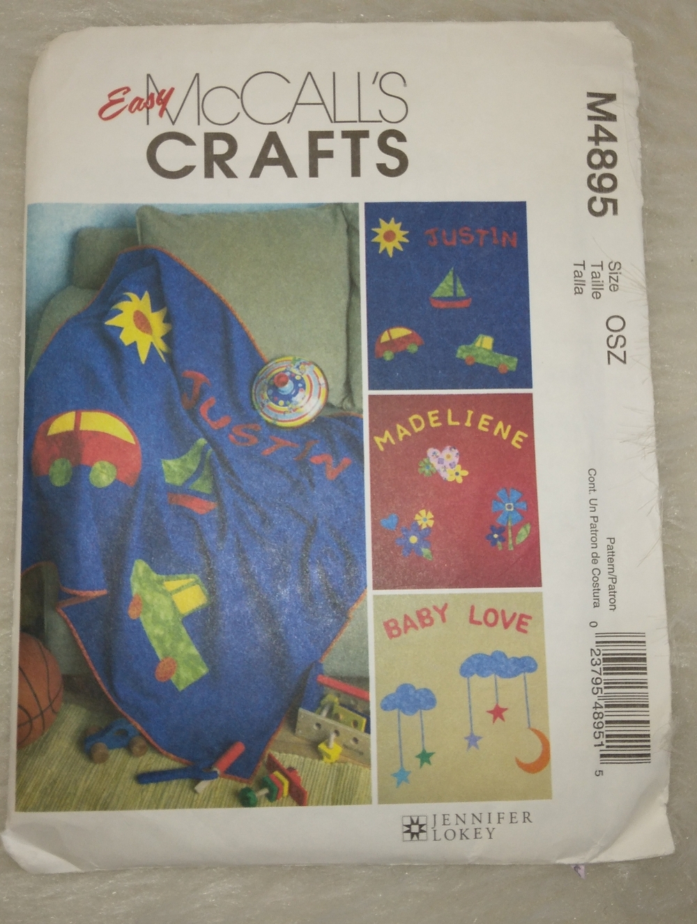 MCCALL'S M4895 Easy Fleece Blankets With Fun Applique And Binding